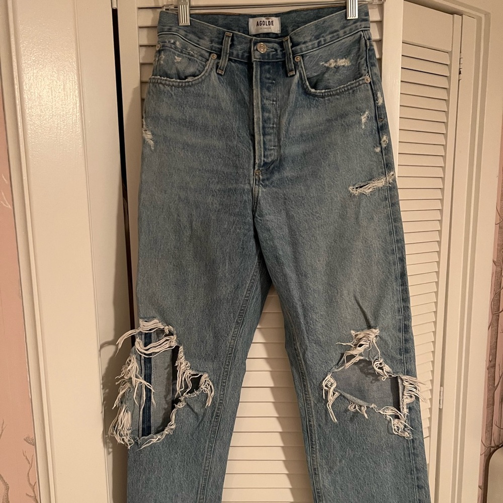 Agolde High Rise Distressed Jean